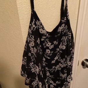 Floral Black Swing Cami